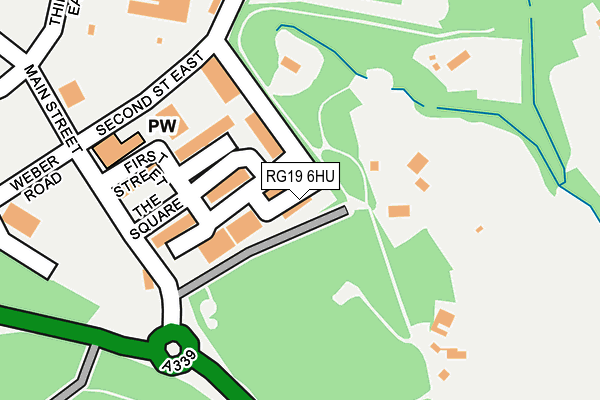 RG19 6HU map - OS OpenMap – Local (Ordnance Survey)