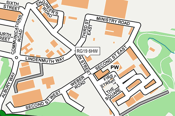 RG19 6HW map - OS OpenMap – Local (Ordnance Survey)