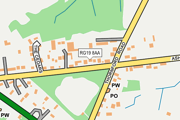 RG19 8AA map - OS OpenMap – Local (Ordnance Survey)