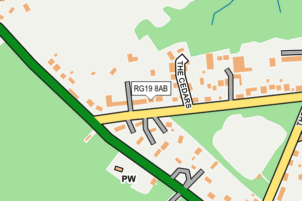 RG19 8AB map - OS OpenMap – Local (Ordnance Survey)