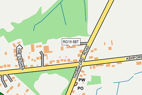 RG19 8BT map - OS OpenMap – Local (Ordnance Survey)