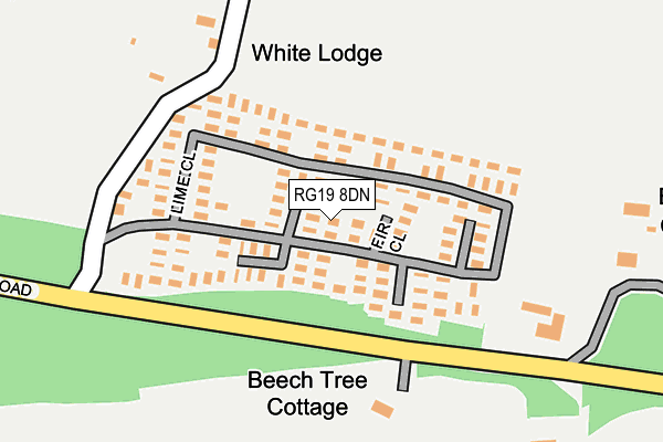 RG19 8DN map - OS OpenMap – Local (Ordnance Survey)