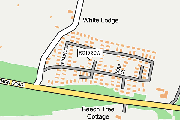 RG19 8DW map - OS OpenMap – Local (Ordnance Survey)