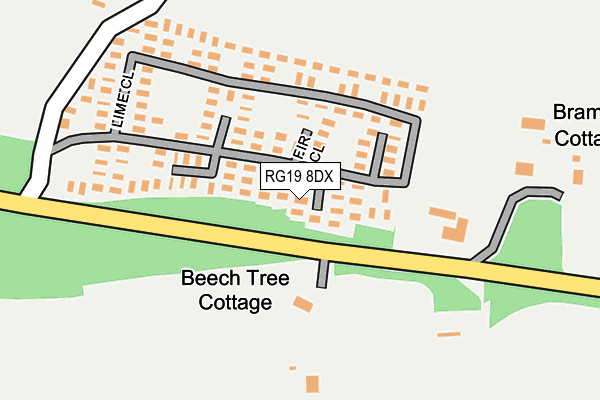 RG19 8DX map - OS OpenMap – Local (Ordnance Survey)