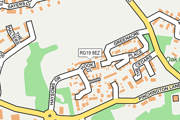 RG19 8EZ map - OS OpenMap – Local (Ordnance Survey)