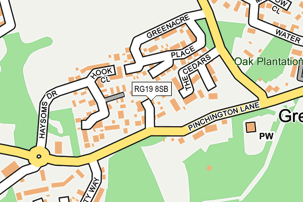 RG19 8SB map - OS OpenMap – Local (Ordnance Survey)