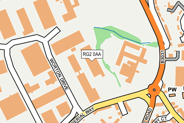 RG2 0AA map - OS OpenMap – Local (Ordnance Survey)