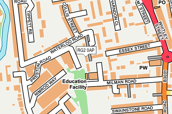 RG2 0AP map - OS OpenMap – Local (Ordnance Survey)