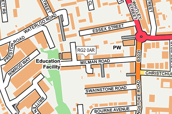 RG2 0AR map - OS OpenMap – Local (Ordnance Survey)