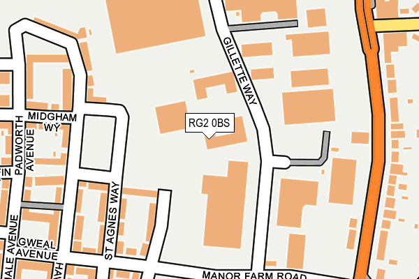 RG2 0BS map - OS OpenMap – Local (Ordnance Survey)