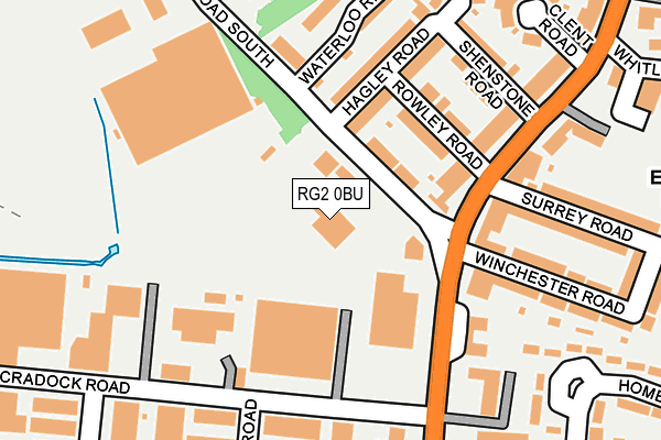 RG2 0BU map - OS OpenMap – Local (Ordnance Survey)