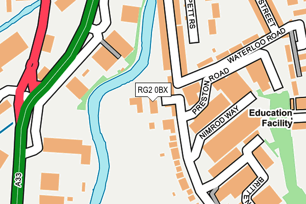 RG2 0BX map - OS OpenMap – Local (Ordnance Survey)