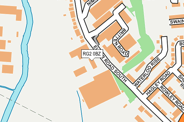 RG2 0BZ map - OS OpenMap – Local (Ordnance Survey)