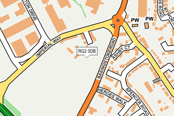 RG2 0DB map - OS OpenMap – Local (Ordnance Survey)