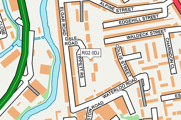 RG2 0DJ map - OS OpenMap – Local (Ordnance Survey)