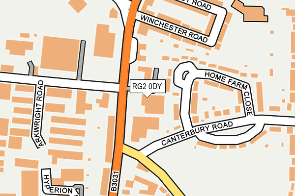 RG2 0DY map - OS OpenMap – Local (Ordnance Survey)