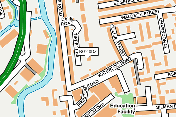 RG2 0DZ map - OS OpenMap – Local (Ordnance Survey)