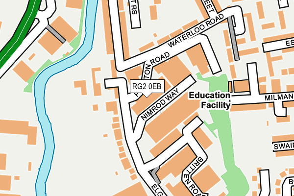 RG2 0EB map - OS OpenMap – Local (Ordnance Survey)