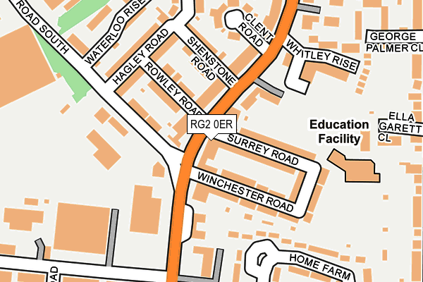RG2 0ER map - OS OpenMap – Local (Ordnance Survey)
