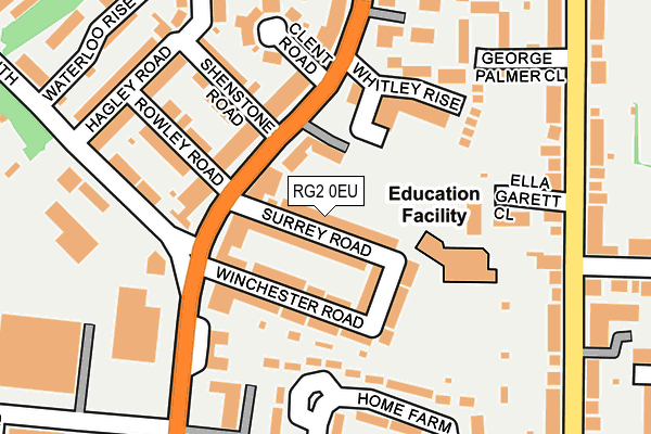 RG2 0EU map - OS OpenMap – Local (Ordnance Survey)