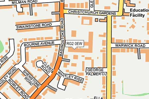 RG2 0EW map - OS OpenMap – Local (Ordnance Survey)