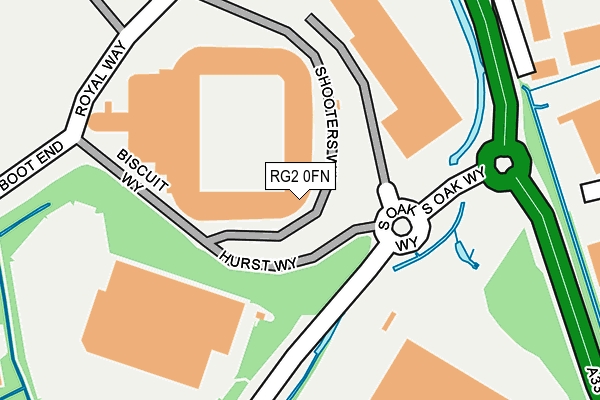 RG2 0FN map - OS OpenMap – Local (Ordnance Survey)