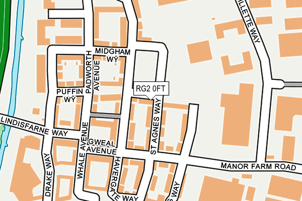 RG2 0FT map - OS OpenMap – Local (Ordnance Survey)