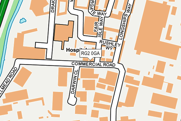 RG2 0GA map - OS OpenMap – Local (Ordnance Survey)