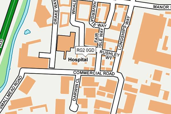 RG2 0GD map - OS OpenMap – Local (Ordnance Survey)