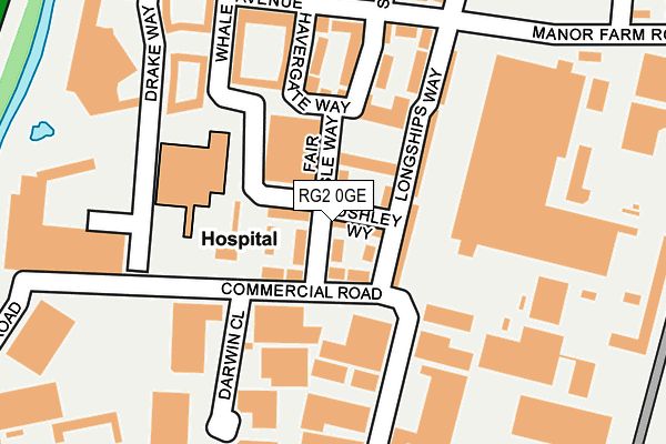RG2 0GE map - OS OpenMap – Local (Ordnance Survey)