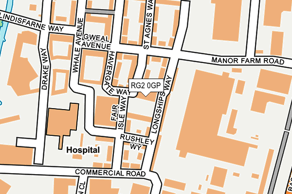 RG2 0GP map - OS OpenMap – Local (Ordnance Survey)