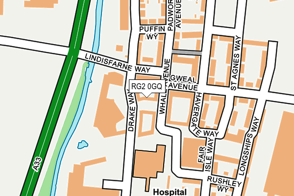 RG2 0GQ map - OS OpenMap – Local (Ordnance Survey)
