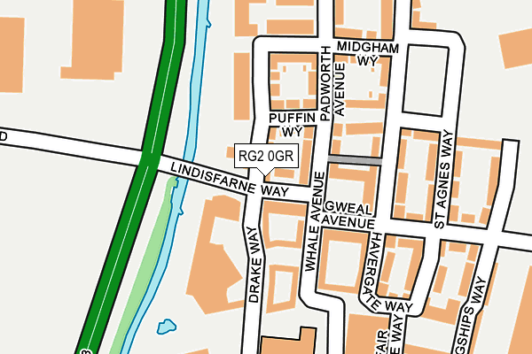 RG2 0GR map - OS OpenMap – Local (Ordnance Survey)