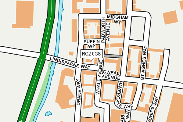 RG2 0GS map - OS OpenMap – Local (Ordnance Survey)