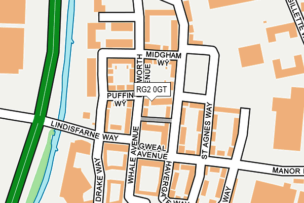 RG2 0GT map - OS OpenMap – Local (Ordnance Survey)
