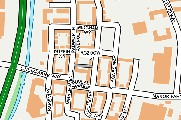 RG2 0GW map - OS OpenMap – Local (Ordnance Survey)