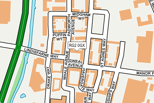 RG2 0GX map - OS OpenMap – Local (Ordnance Survey)