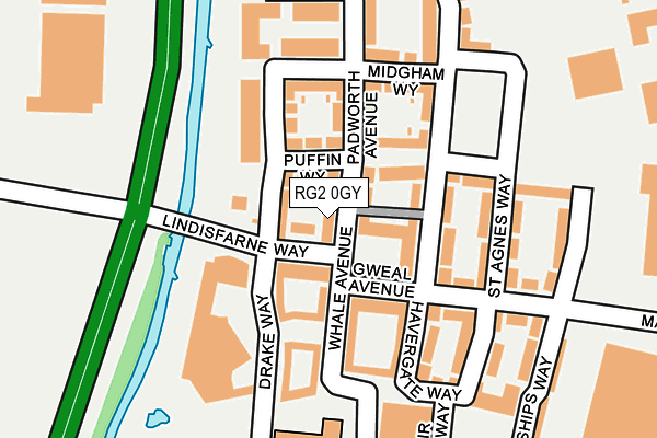 RG2 0GY map - OS OpenMap – Local (Ordnance Survey)