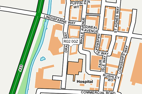 RG2 0GZ map - OS OpenMap – Local (Ordnance Survey)