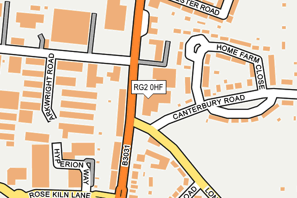 RG2 0HF map - OS OpenMap – Local (Ordnance Survey)