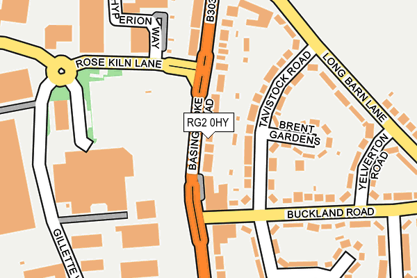 RG2 0HY map - OS OpenMap – Local (Ordnance Survey)