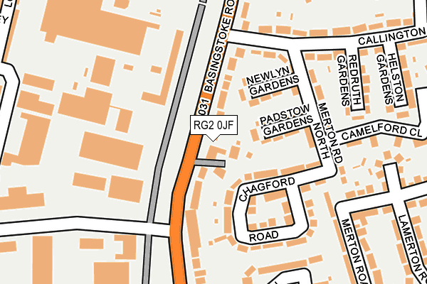 RG2 0JF map - OS OpenMap – Local (Ordnance Survey)