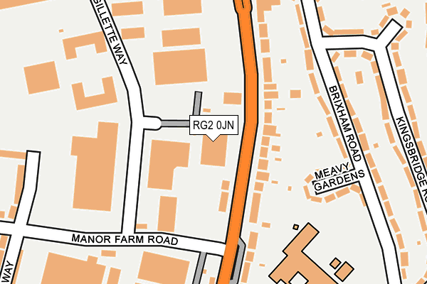 RG2 0JN map - OS OpenMap – Local (Ordnance Survey)