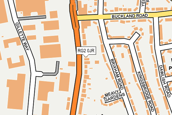 RG2 0JR map - OS OpenMap – Local (Ordnance Survey)