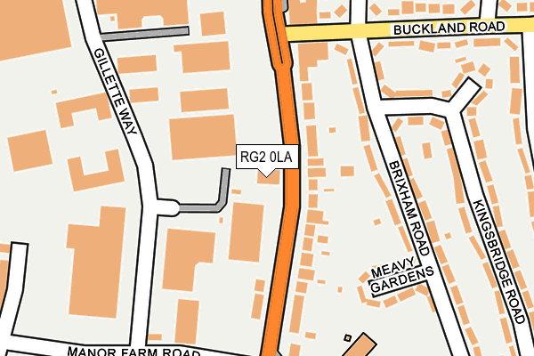 RG2 0LA map - OS OpenMap – Local (Ordnance Survey)