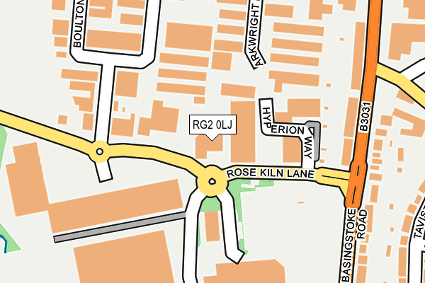 RG2 0LJ map - OS OpenMap – Local (Ordnance Survey)