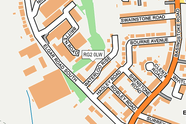 RG2 0LW map - OS OpenMap – Local (Ordnance Survey)