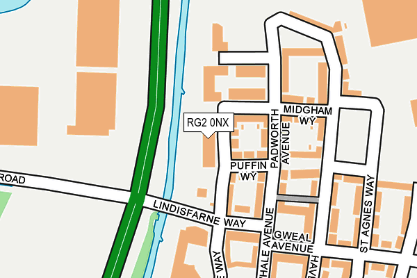 RG2 0NX map - OS OpenMap – Local (Ordnance Survey)