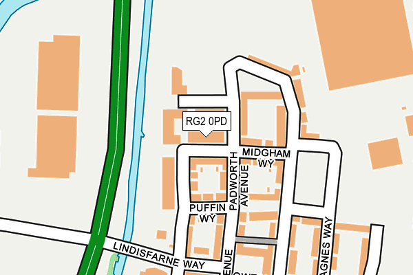 RG2 0PD map - OS OpenMap – Local (Ordnance Survey)