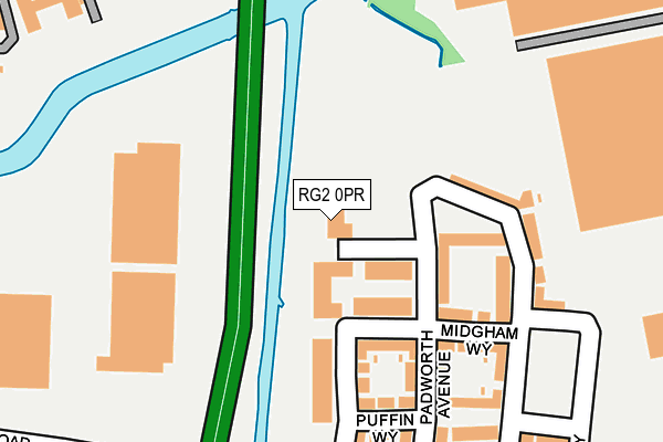 RG2 0PR map - OS OpenMap – Local (Ordnance Survey)